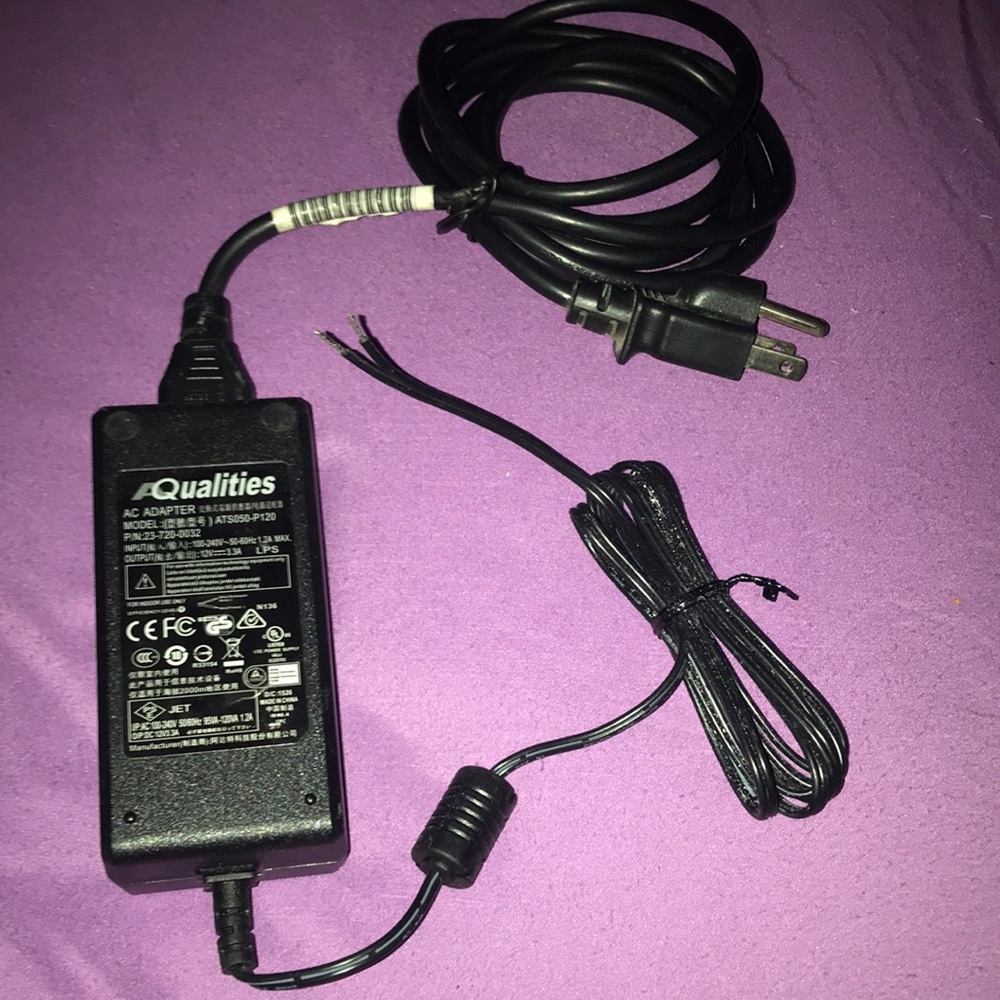 New AC Adapter Model ATS050-P120 12volt 3.3Amp AQualities Power adapter
